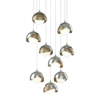 Brooklyn Brooklyn 9-Light Double Shade Pendant in Sterling (39|131105-SKT-LONG-85-84-GG0711)