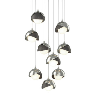 Brooklyn Brooklyn 9-Light Double Shade Pendant in Sterling (39|131105-SKT-LONG-85-20-GG0711)