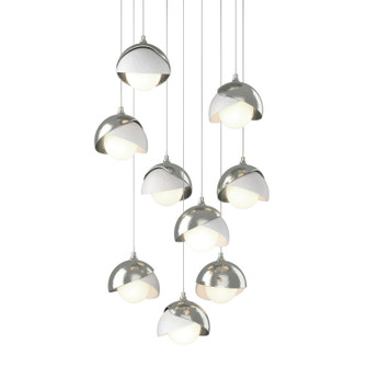 Brooklyn Brooklyn 9-Light Double Shade Pendant in Sterling (39|131105-SKT-LONG-85-02-GG0711)