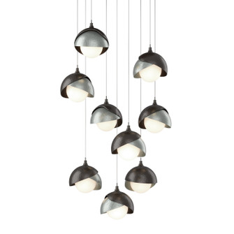 Brooklyn Brooklyn 9-Light Double Shade Pendant in Oil Rubbed Bronze (39|131105-SKT-LONG-14-82-GG0711)