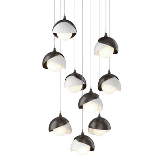 Brooklyn Brooklyn 9-Light Double Shade Pendant in Oil Rubbed Bronze (39|131105-SKT-LONG-14-02-GG0711)