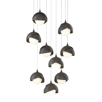 Brooklyn Brooklyn 9-Light Double Shade Pendant in Dark Smoke (39|131105-SKT-LONG-07-20-GG0711)