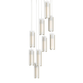 Exos Glass Exos Glass 9-Light Pendant in Modern Brass (39|131104-SKT-LONG-86-GG0065)