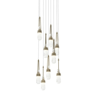 Link Link 9-Light Blown Glass Pendant in Soft Gold (39|131100-SKT-LONG-84-YJ0434)