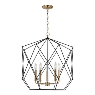 Zarra Five Light Lantern in Satin Brass (454|5334105-848)