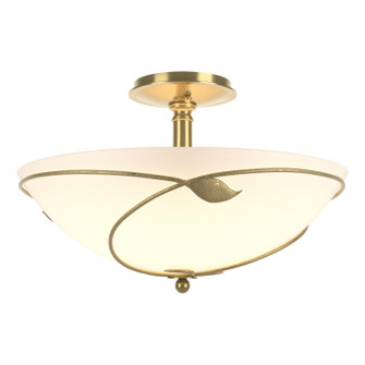 Leaf Three Light Semi Flush Mount in Modern Brass (39|126732-SKT-86-GG0052)