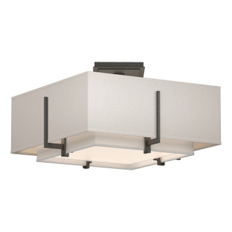 Exos Exos Square Small Double Shade Semi-Flush in Natural Iron (39|126507-SKT-20-SF1205-SE1605)