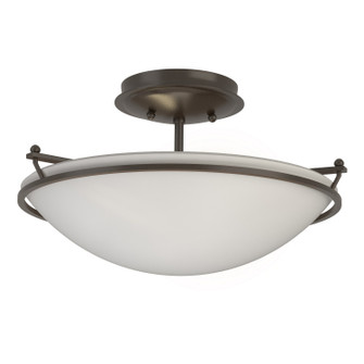 Simple Lines Two Light Semi-Flush Mount in Oil Rubbed Bronze (39|124302-SKT-14-GG0047)