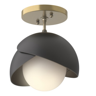 Brooklyn Brooklyn 1-Light Double Shade Semi-Flush in Modern Brass (39|121377-SKT-86-10-GG0711)