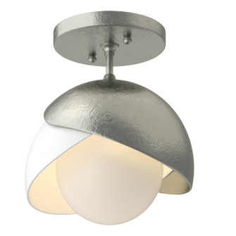 Brooklyn Brooklyn 1-Light Double Shade Semi-Flush in Sterling (39|121377-SKT-85-02-GG0711)