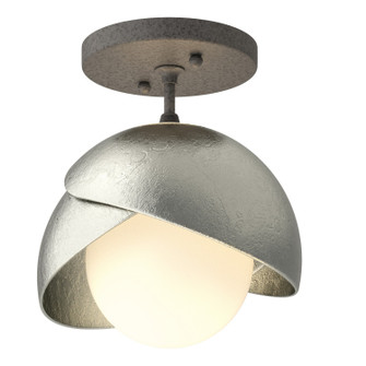 Brooklyn Brooklyn 1-Light Double Shade Semi-Flush in Natural Iron (39|121377-SKT-20-85-GG0711)