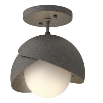 Brooklyn Brooklyn 1-Light Double Shade Semi-Flush in Natural Iron (39|121377-SKT-20-20-GG0711)