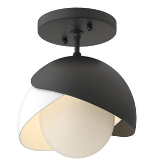 Brooklyn Brooklyn 1-Light Double Shade Semi-Flush in Black (39|121377-SKT-10-02-GG0711)