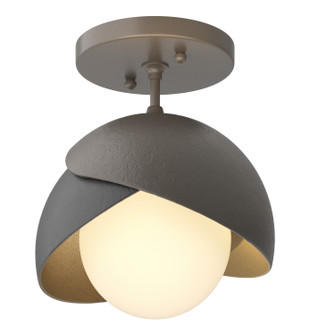 Brooklyn Brooklyn 1-Light Double Shade Semi-Flush in Dark Smoke (39|121377-SKT-07-10-GG0711)