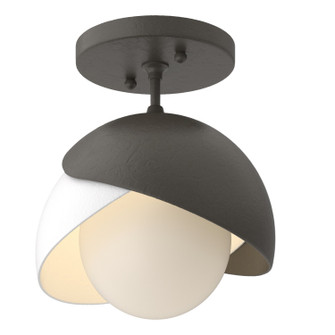 Brooklyn Brooklyn 1-Light Double Shade Semi-Flush in Dark Smoke (39|121377-SKT-07-02-GG0711)