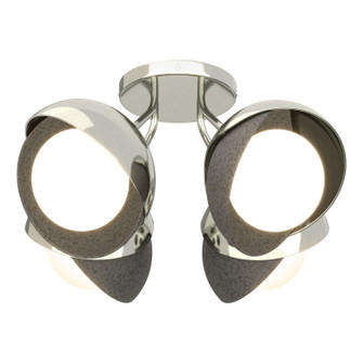 Brooklyn Four Light Semi-Flush Mount in Sterling (39|121376-SKT-85-20-GG0711)