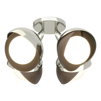 Brooklyn Brooklyn 4-Light Double Shade Semi-Flush in Sterling (39|121376-SKT-85-05-GG0711)