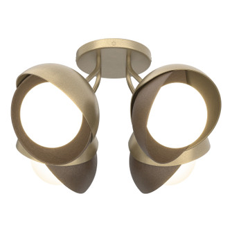 Brooklyn Brooklyn 4-Light Double Shade Semi-Flush in Soft Gold (39|121376-SKT-84-05-GG0711)