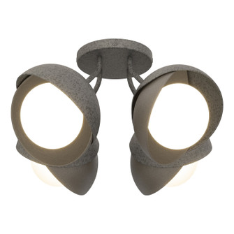 Brooklyn Brooklyn 4-Light Double Shade Semi-Flush in Natural Iron (39|121376-SKT-20-07-GG0711)