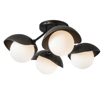 Brooklyn Four Light Semi-Flush Mount in Oil Rubbed Bronze (39|121375-SKT-14-05-GG0711)