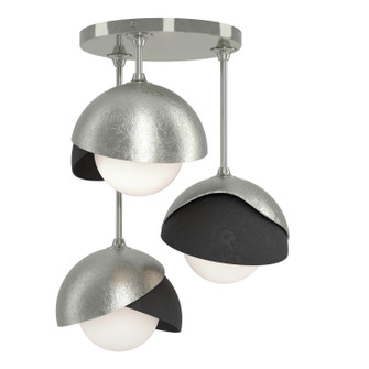 Brooklyn Brooklyn 3-Light Double Shade Semi-Flush in Sterling (39|121374-SKT-85-10-GG0711)