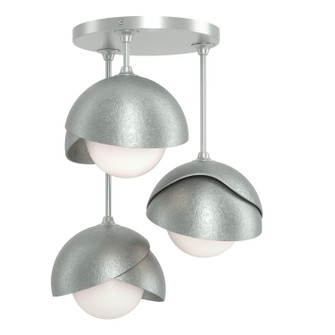 Brooklyn Brooklyn 3-Light Double Shade Semi-Flush in Vintage Platinum (39|121374-SKT-82-82-GG0711)