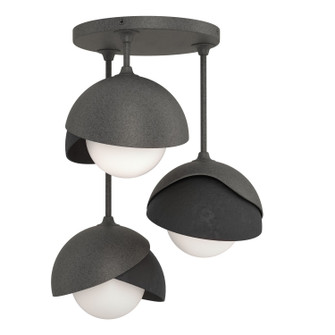 Brooklyn Brooklyn 3-Light Double Shade Semi-Flush in Natural Iron (39|121374-SKT-20-10-GG0711)
