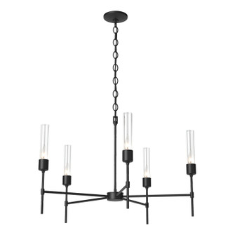 Vela Five Light Chandelier in Black (39|105045-SKT-10-ZM0611)