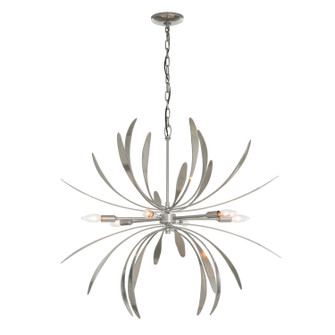 Dahlia Six Light Chandelier in Sterling (39|104350-SKT-85)