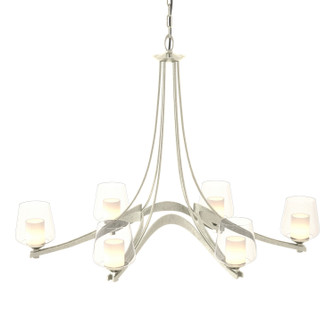 Ribbon Oval Ribbon 6 Arm Chandelier in Sterling (39|104116-SKT-85-ZU0291)