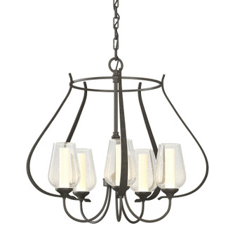 Flora Five Light Chandelier in Dark Smoke (39|103045-SKT-07-ZS0354)