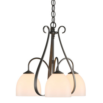 Sweeping Taper Sweeping Taper 3 Arm Chandelier in Dark Smoke (39|101441-SKT-07-GG0001)