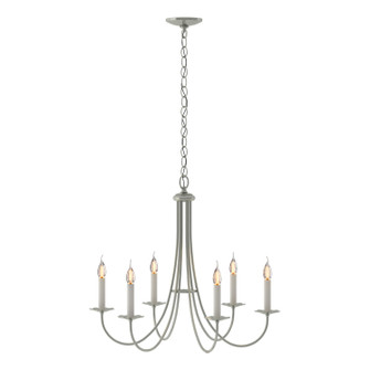 Simple Lines Six Light Chandelier in Sterling (39|101160-SKT-85)