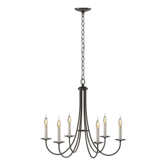 Simple Lines Simple Sweep 6 Arm Chandelier in Oil Rubbed Bronze (39|101160-SKT-14)