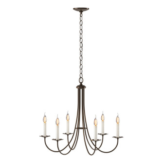 Simple Lines Six Light Chandelier in Bronze (39|101160-SKT-05)