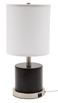 Rupert One Light Table Lamp in Black With Satin Nickel Accents (30|RU752-BLK)
