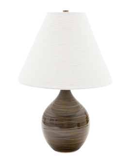 Scatchard One Light Table Lamp in Scored Brown Gloss (30|GS200-SBR)