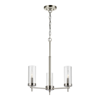 Zire Three Light Chandelier in Brushed Nickel (454|3190303-962)