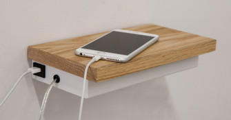 Bunk LED Wall Lamp in White with Natural Oak (30|BUNK2-WT)