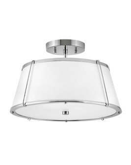 Clarke LED Semi-Flush Mount in Polished Nickel (13|4893PN)