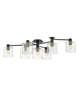 Axel LED Semi-Flush Mount in Black (13|4513BK)