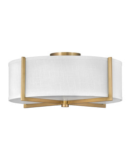 Axis Off White LED Semi-Flush Mount in Heritage Brass (13|41708HB)