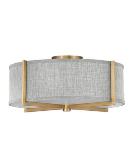 Axis Heathered Gray LED Semi-Flush Mount in Heritage Brass (13|41707HB)