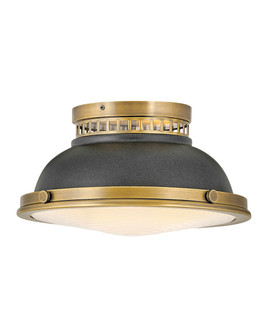 Emery LED Foyer Pendant in Heritage Brass with Aged Zinc accents (13|4081HB-DZ)