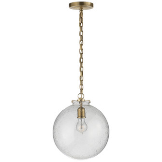 Katie Globe One Light Pendant in Hand-Rubbed Antique Brass (268|TOB 5226HAB/G4-SG)