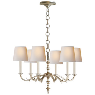 Channing Six Light Chandelier in Burnished Silver Leaf (268|TOB 5119BSL-NP)