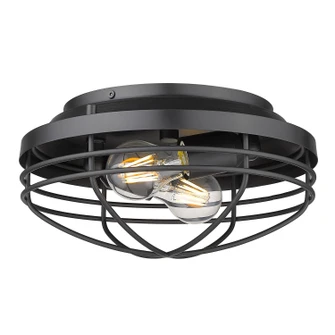 Seaport Two Light Flush Mount in Matte Black (62|9808-FM BLK)