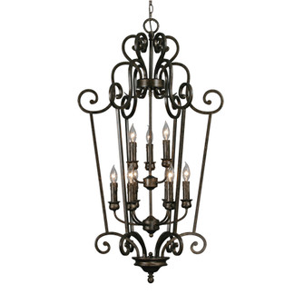Heartwood Nine Light Chandelier in Burnt Sienna (62|8063-CG9 BUS)