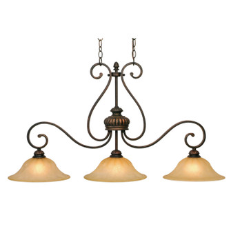 Mayfair Three Light Linear Pendant in Leather Crackle (62|7116-10 LC)