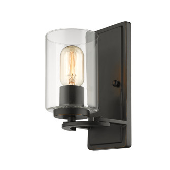 Monroe One Light Wall Sconce in Matte Black (62|7041-1W BLK-CLR)